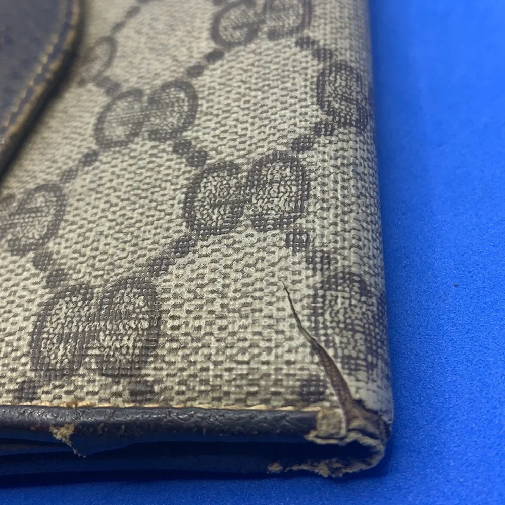 Rarest Gucci GGโ Vintage canvas & leather wallet - Picture 4 of 14